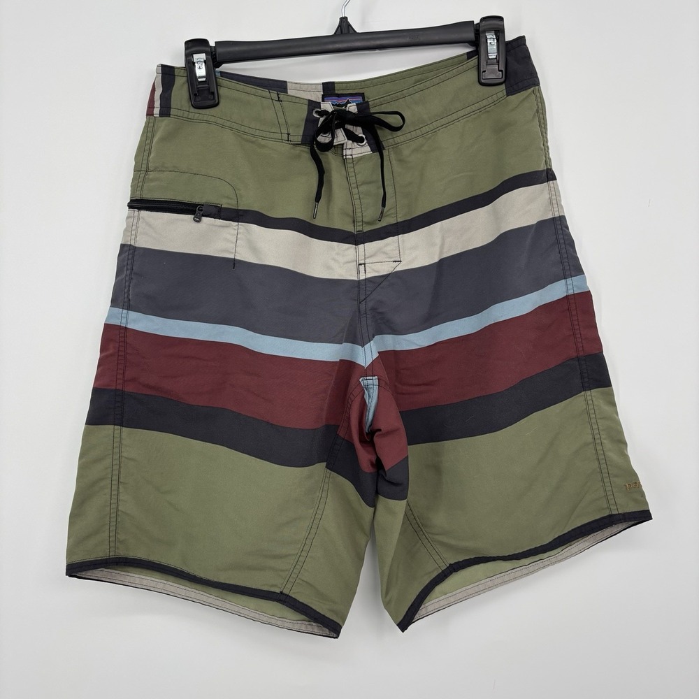 Patagonia Wavefarer Board Shorts Striped Swim Trunks Summer Beach Mens 30